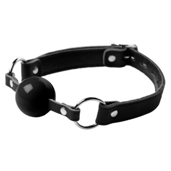 Classic Locking Silicone Ball Gag - Black - Image 2