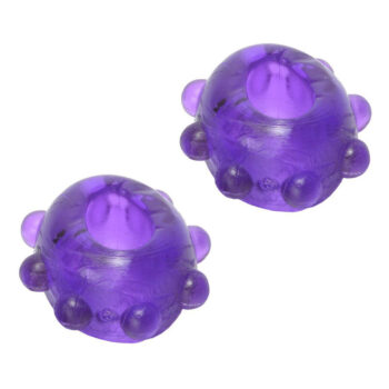 2 Gummy Cock Rings- Purple - Image 2