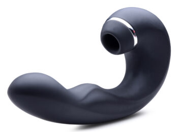 Shegasm 5 Star 10X Tapping G-Spot Silicone Vibrator with Suction - Black - Image 4