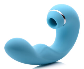 Shegasm 5 Star 10X Tapping G-Spot Silicone Vibrator with Suction - Teal - Image 4