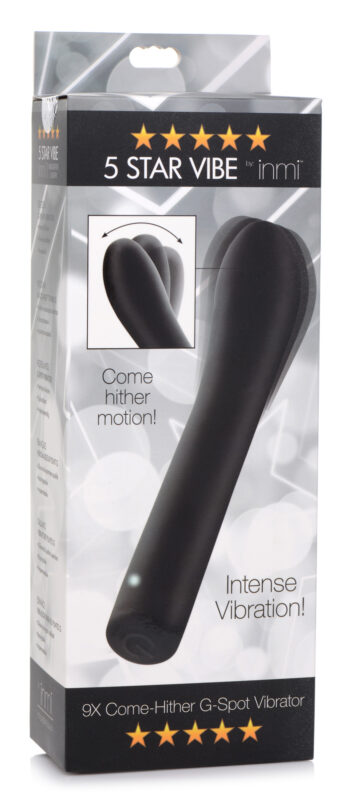 5 Star 9X Come-Hither G-Spot Silicone Vibrator - Black - Image 6