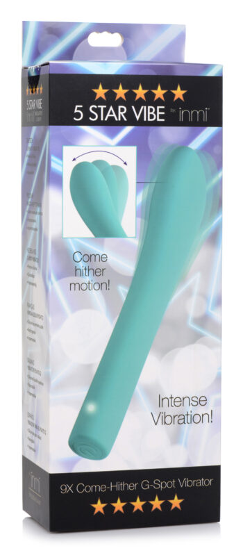 5 Star 9X Come-Hither G-Spot Silicone Vibrator - Teal - Image 6