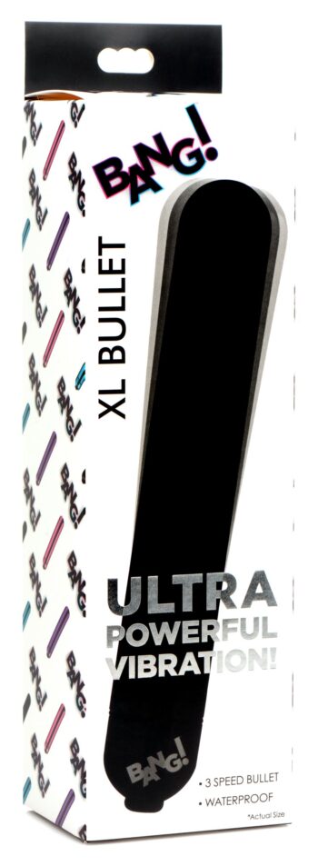 XL Vibrating Metallic Bullet - Black - Image 7