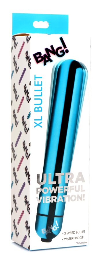 XL Vibrating Metallic Bullet - Blue - Image 7