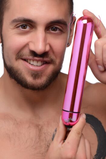 XL Vibrating Metallic Bullet - Pink - Image 2