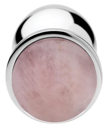 Authentic Rose Quartz Gemstone Anal Plug - Small - Image 2