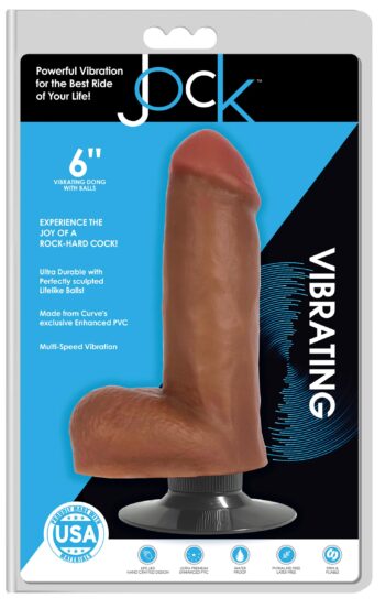 Jock Medium Vibrating Dildo with Balls - 6 Inch - Image 3