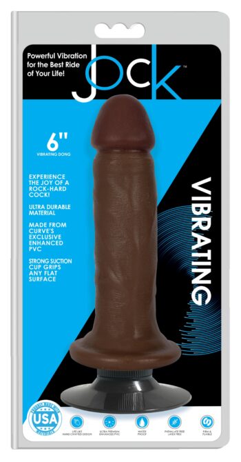 Jock Dark Vibrating Dildo - 6 Inch - Image 3