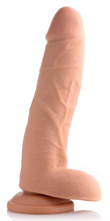 9 Inch Ultra Real Dual Layer Suction Cup Dildo- Medium Skin Tone - Image 7