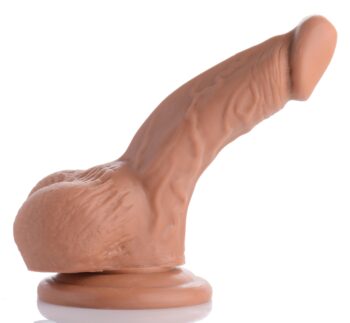 4 Inch Realistic Suction Cup Dildo- Tan - Image 5