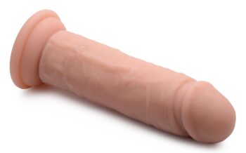 Power Player 28X Vibrating Silicone Dildo with Remote - Light - Image 4