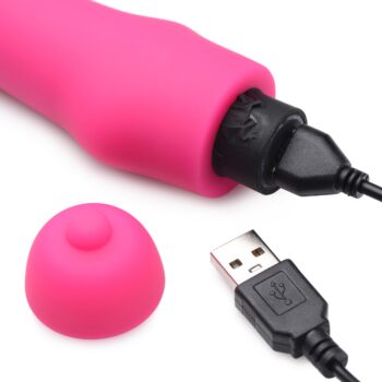 7X Lil Wavy Mini Silicone G-Spot Vibe - Magenta - Image 4