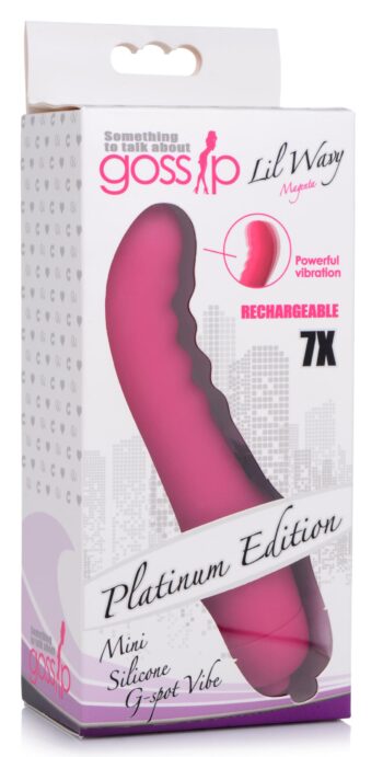 7X Lil Wavy Mini Silicone G-Spot Vibe - Magenta - Image 5