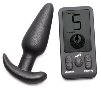 25X Vibrating Silicone Butt Plug with Remote Control - Image 4