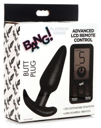 25X Vibrating Silicone Butt Plug with Remote Control - Image 7