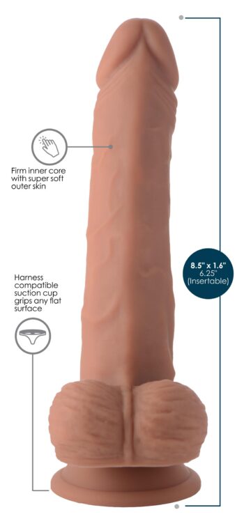 Thrusting and Vibrating 8 Inch Dildo - Medium - Image 2