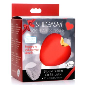 10X Silicone Heart Suction Clit Stimulator - Image 9