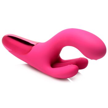 10X Triple Rabbit Silicone Vibrator - Pink - Image 7