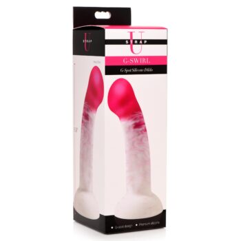 G-Swirl G-Spot Silicone Dildo - Pink - Image 7