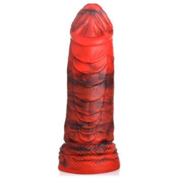 Fire Dragon Red Scaly Silicone Dildo - Image 5