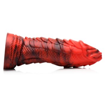 Fire Dragon Red Scaly Silicone Dildo - Image 6