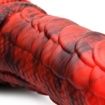 Fire Dragon Red Scaly Silicone Dildo - Image 7