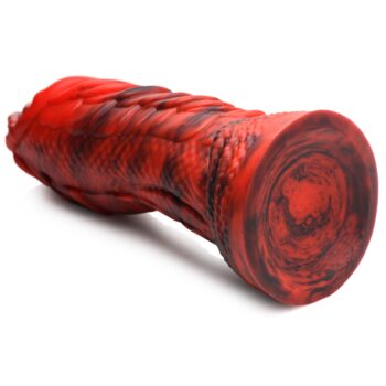 Fire Dragon Red Scaly Silicone Dildo - Image 8