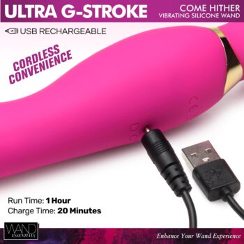 Ultra G-Stroke Come Hither Vibrating Silicone Wand - Image 4