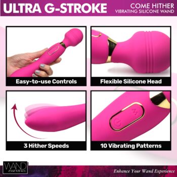 Ultra G-Stroke Come Hither Vibrating Silicone Wand - Image 2