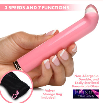 Vibra-Glass 10X Mini G-Spot Vibe Pink - Image 2