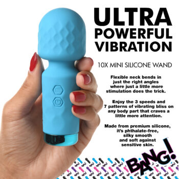 10X Mini Silicone Wand - Blue - Image 2