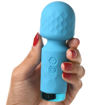 10X Mini Silicone Wand - Blue