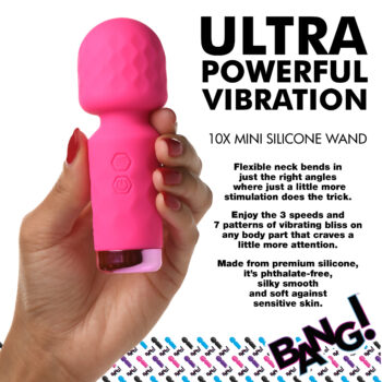 10X Mini Silicone Wand - Pink - Image 2