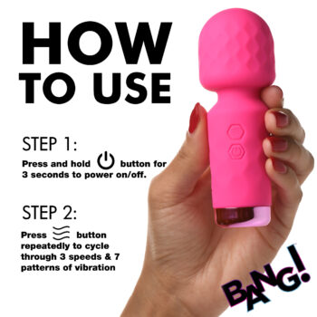 10X Mini Silicone Wand - Pink - Image 7