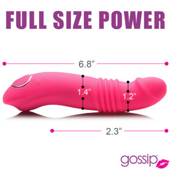 Blaster 7X Thrusting Silicone Vibrator - Pink - Image 4