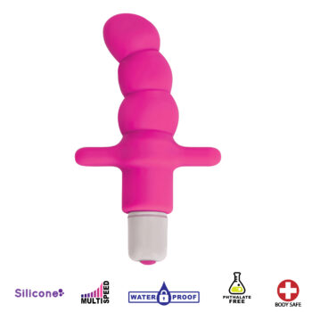 Desire Silicone Vibrating Anal Probe- Pink - Image 2