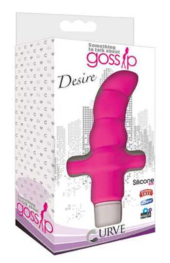 Desire Silicone Vibrating Anal Probe- Pink - Image 3