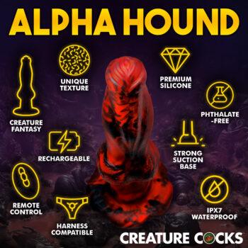 Hell Wolf Thrusting and Vibrating Silicone Dildo - Image 5