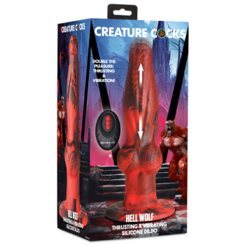 Hell Wolf Thrusting and Vibrating Silicone Dildo - Image 9