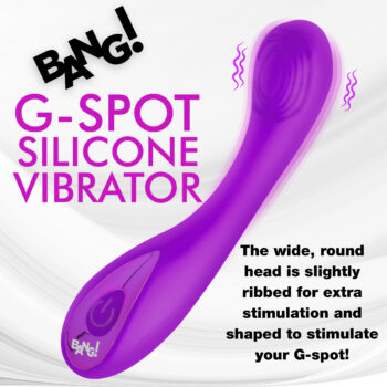 G-Spot Silicone Vibrator - Purple - Image 2