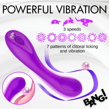 G-Spot Silicone Vibrator - Purple - Image 3