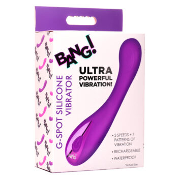 G-Spot Silicone Vibrator - Purple - Image 8