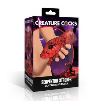 Serpentine Stroker Silicone Masturbator - Red - Image 6