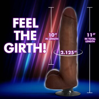 Jock Dark Vibrating Dildo with Balls - 11 Inch - Image 8