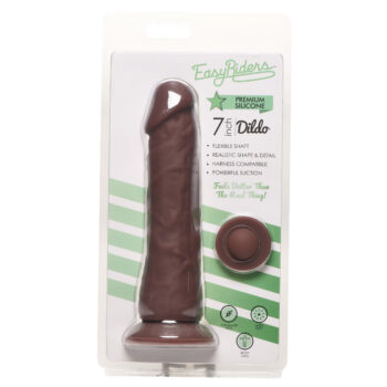 Easy Riders 7 Inch Silicone Dildo - Dark - Image 5