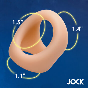 JOCK Silicone Cock & Ball Ring - Light - Image 4