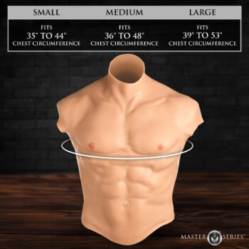 Ripped Silicone Male Chest - Large - Image 4