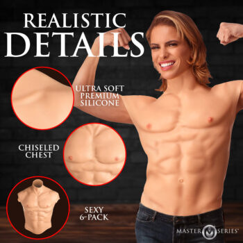 Ripped Silicone Male Chest - Large - Image 3