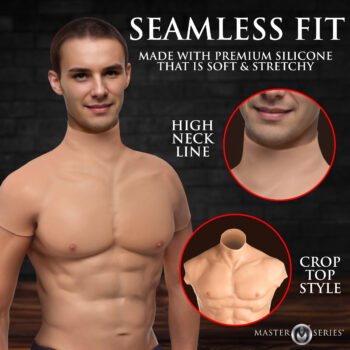 Ripped Silicone Male Chest - Large - Image 2