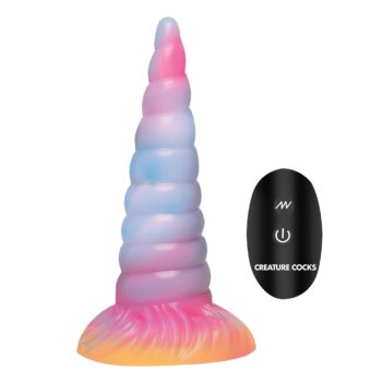 Unicorn Glow-in-the-Dark Vibrating Silicone Dildo - Image 5